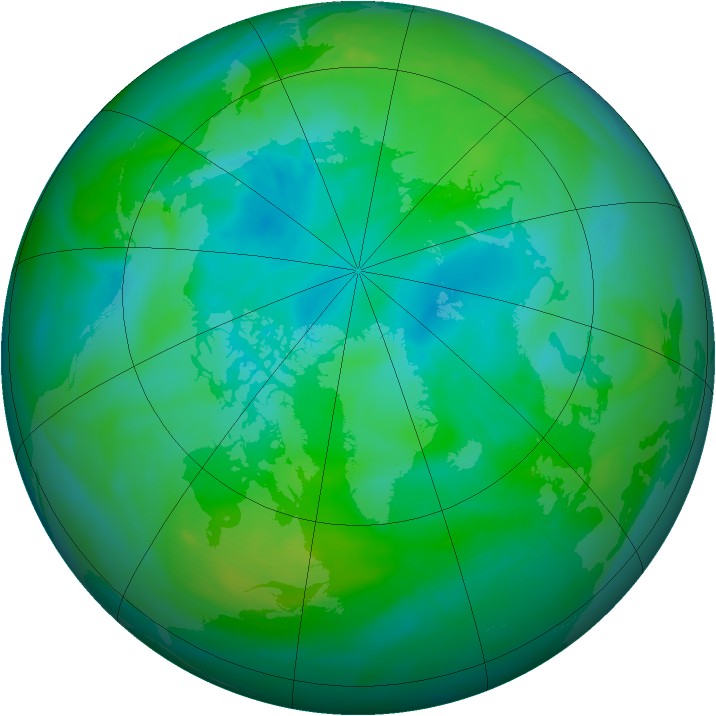 Arctic ozone map for 24 August 2006
